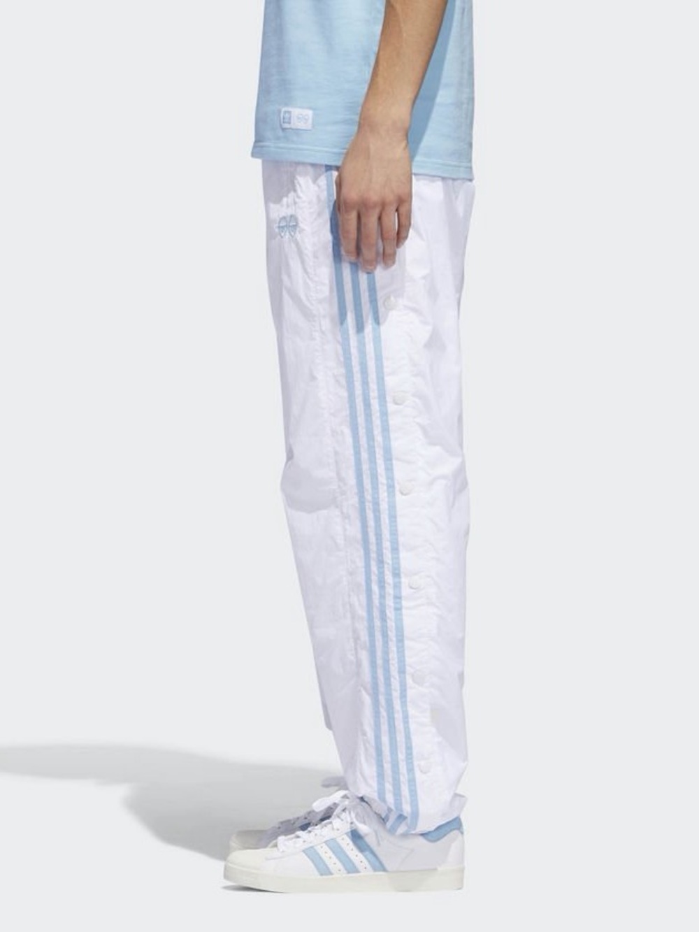 Adidas Krooked Sweatpants Parachute White/Carolina Blue Size L